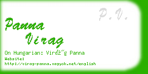 panna virag business card